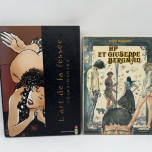 Lot de deux ouvrages de Milo Manara : "Lart de la fessée" et "HP et Guiseppe Bergman"